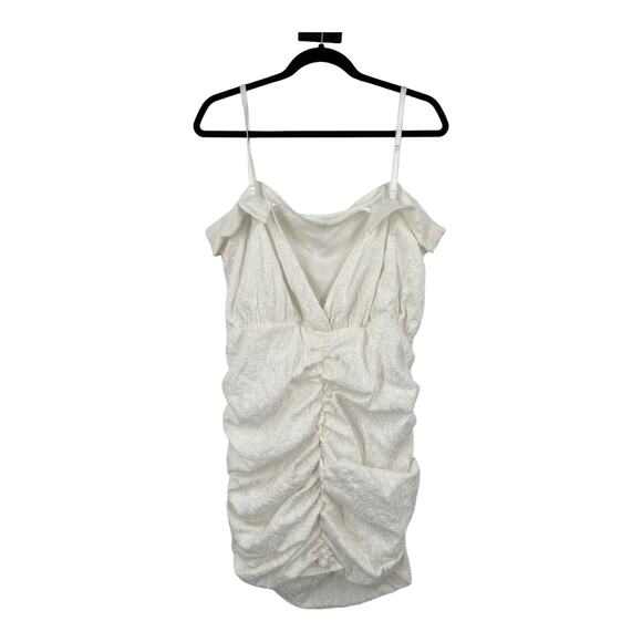 ASOS Design dress strappy textured minidress white size 14 - Picture 5 of 8